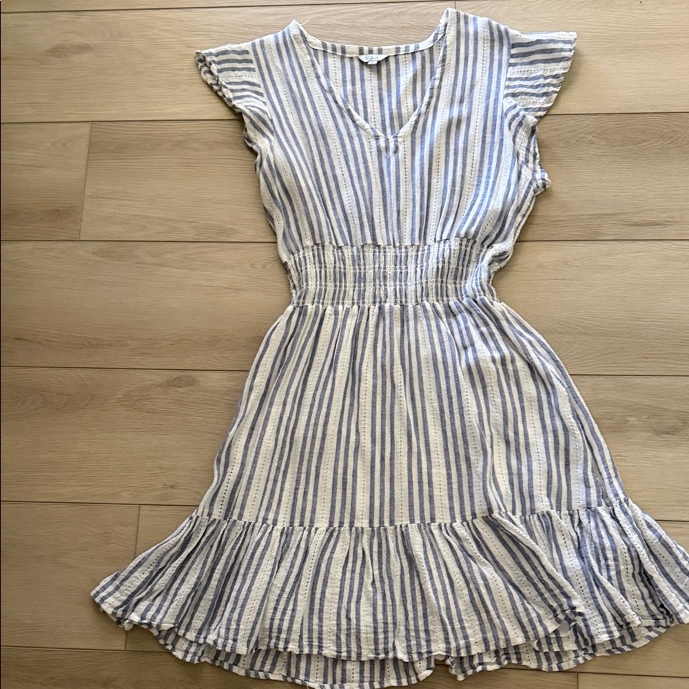 Rails Blue and White Striped Mini Dress
